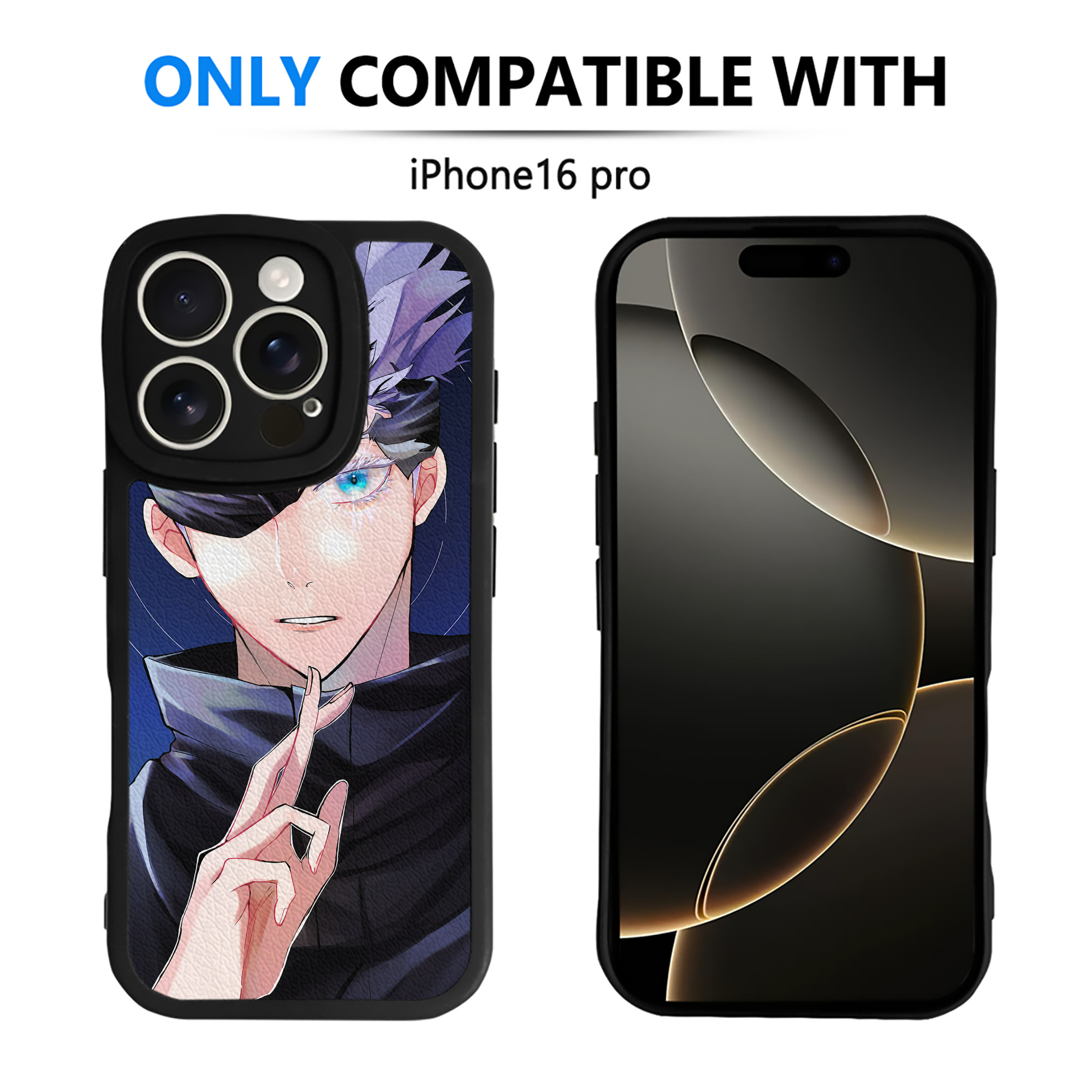 （画像用） 呪術廻戦 Jujutsu Kaisen 【iPhone 16シリーズ対応】シリコンスマホケース（レザー調） 材質：シリコン